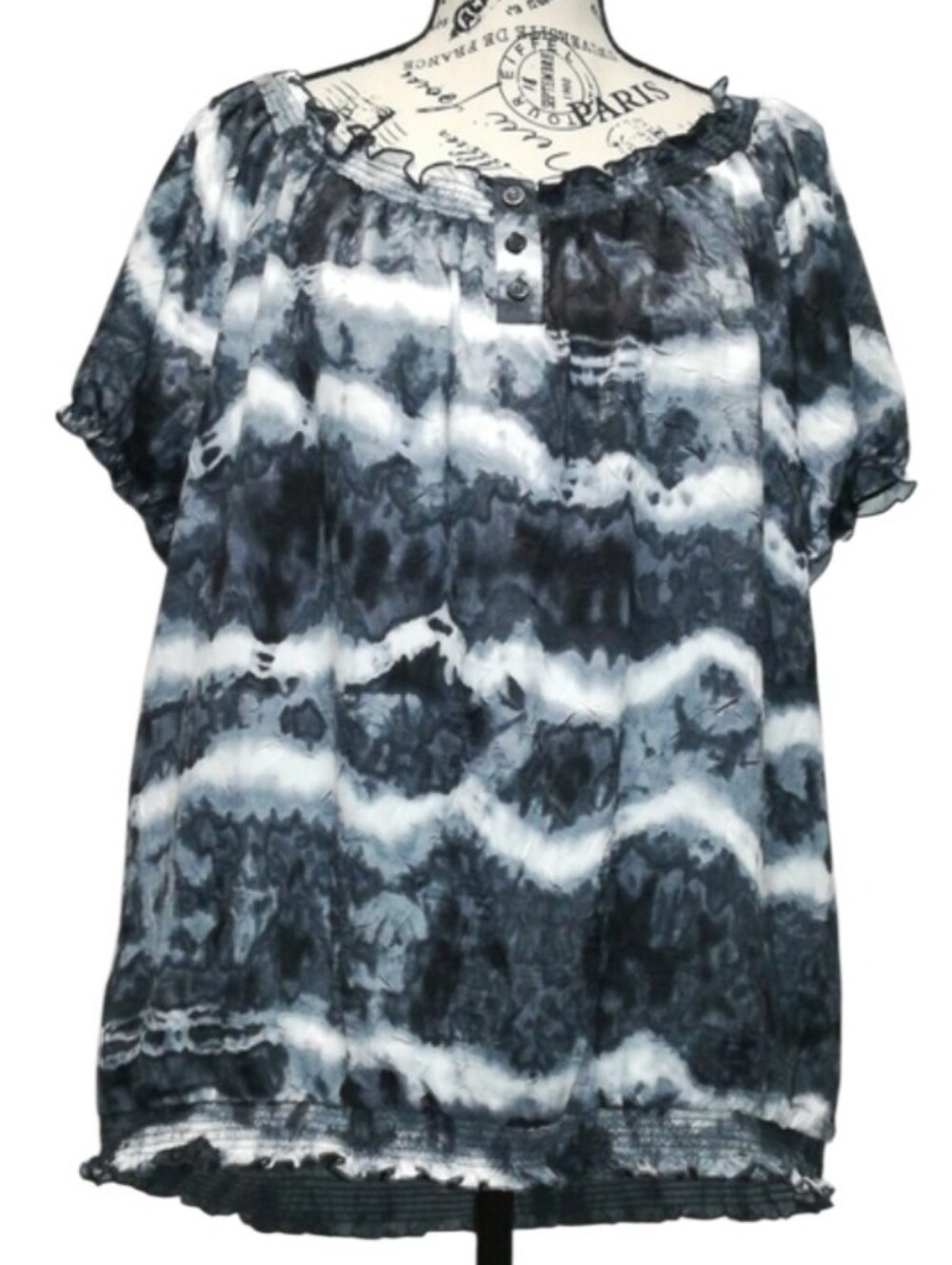 AGB Tie Dye Short Sleeve Tops Size XL 100% Polyester NWT